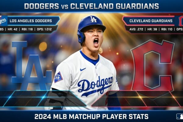 Dodgers vs Cleveland Guardians Match Player Stats