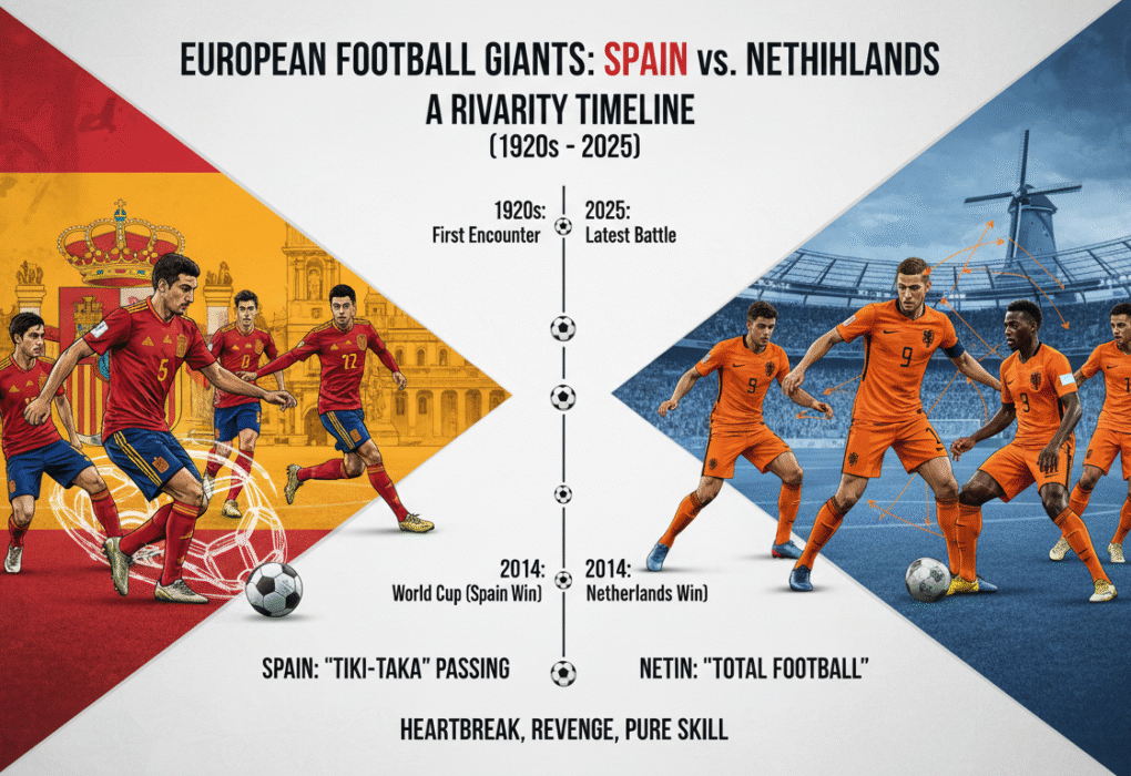 spain national football team vs netherlands national football team timeline