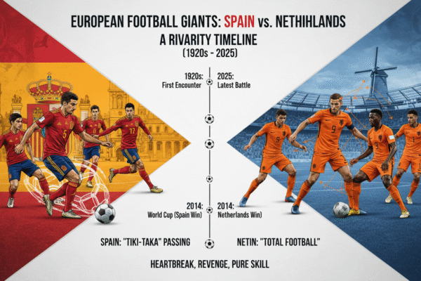 spain national football team vs netherlands national football team timeline