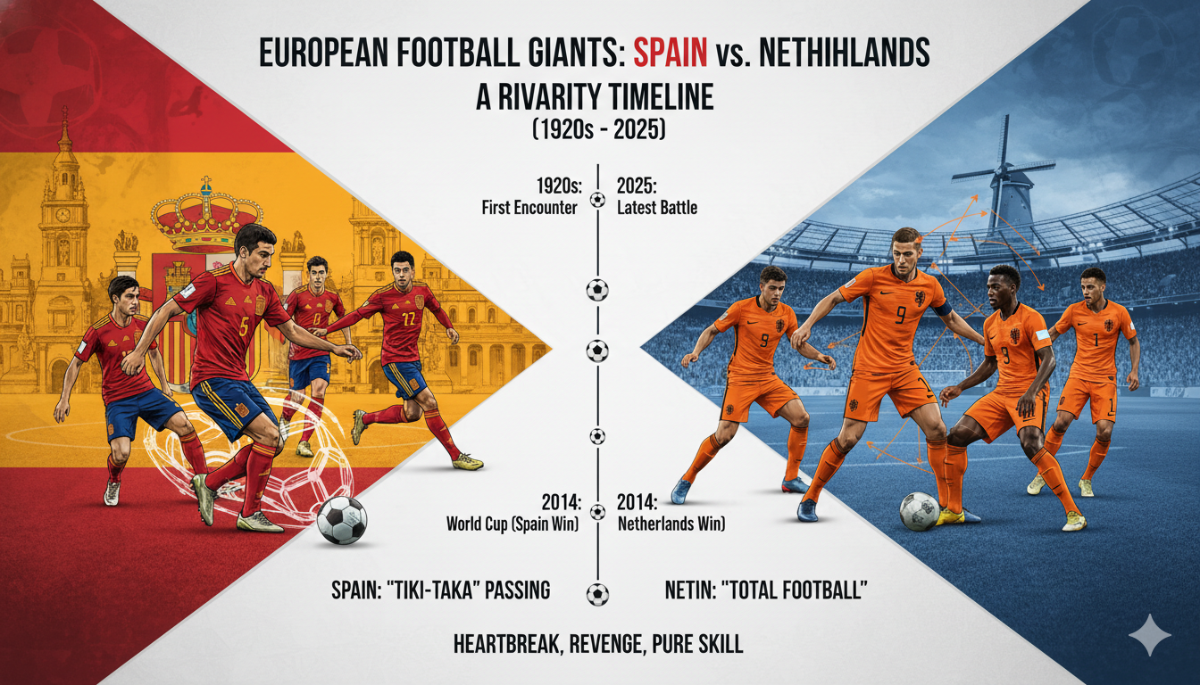 spain national football team vs netherlands national football team timeline