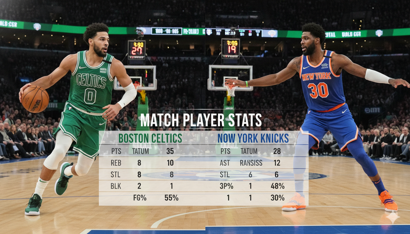 Boston Celtics vs Knicks Match Player Stats