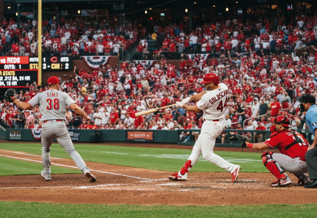 st. louis cardinals vs. cincinnati reds match player stats