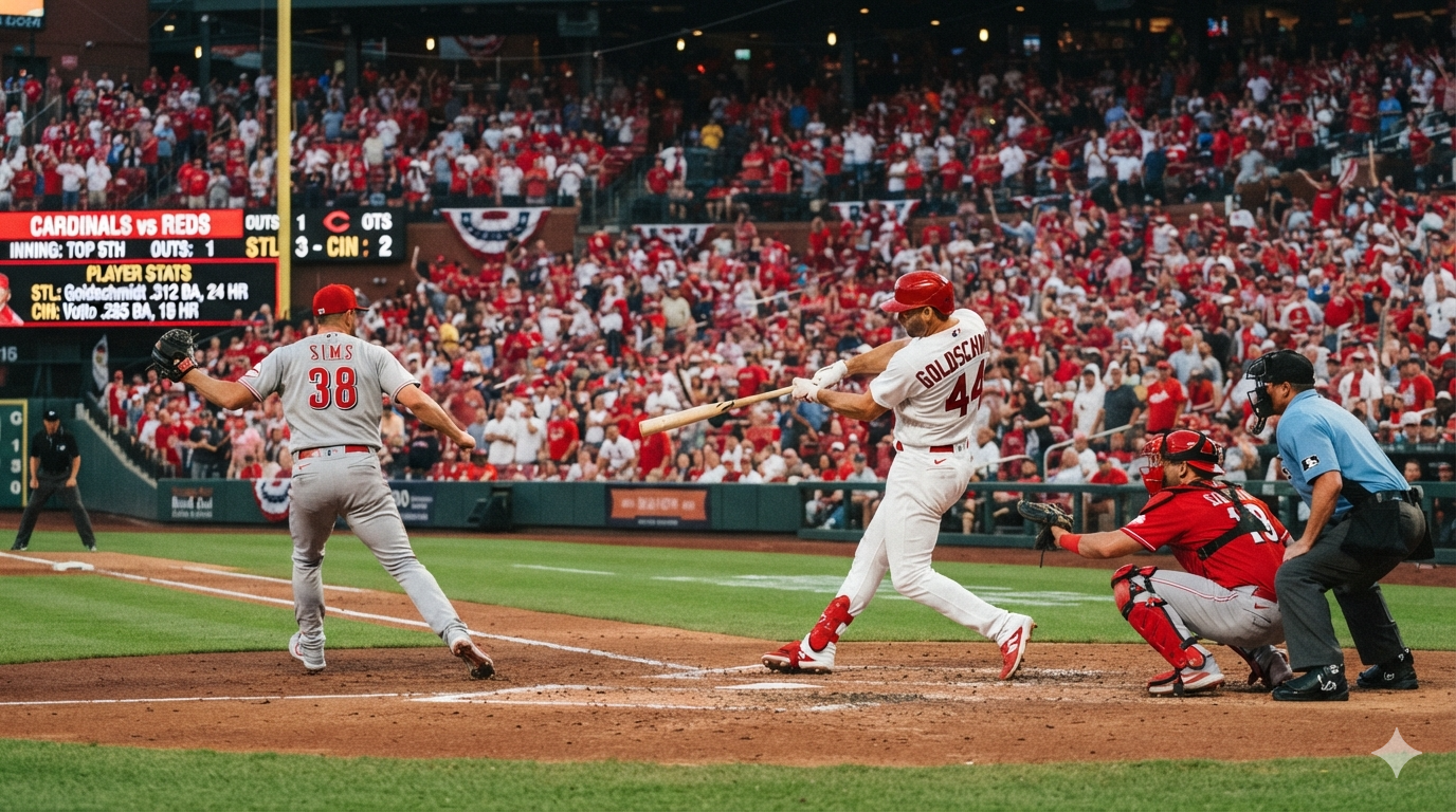 st. louis cardinals vs. cincinnati reds match player stats