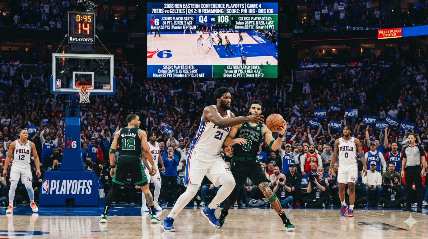 76ers vs Celtics match player stats